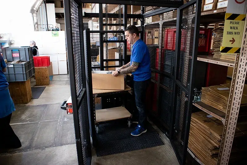 Railway Accessories Mezzlight Lift Being Used