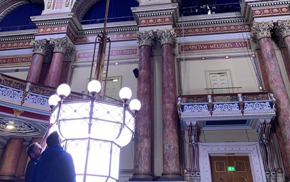 Leeds Town Hall – Chandelier Winch Systems Speed Up Efficiency and Improve Safety – Penny Engineering Ltd
