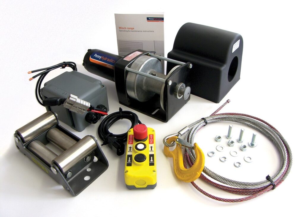 PH6000 24V Electric Winch Pack (Extended Drum) – 6000lb - Penny Engineering Ltd